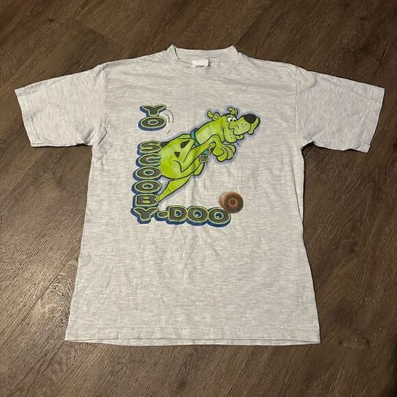 Vintage Scooby Doo Youth Boys Size Large Cartoon Network Yo Graphic T Shirt 90s - Picture 1 of 8